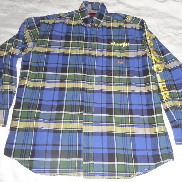 Wrangler Twenty X Shirt Wrangler Embroidered Down Sleeve Sz XL - Picture 1 of 4